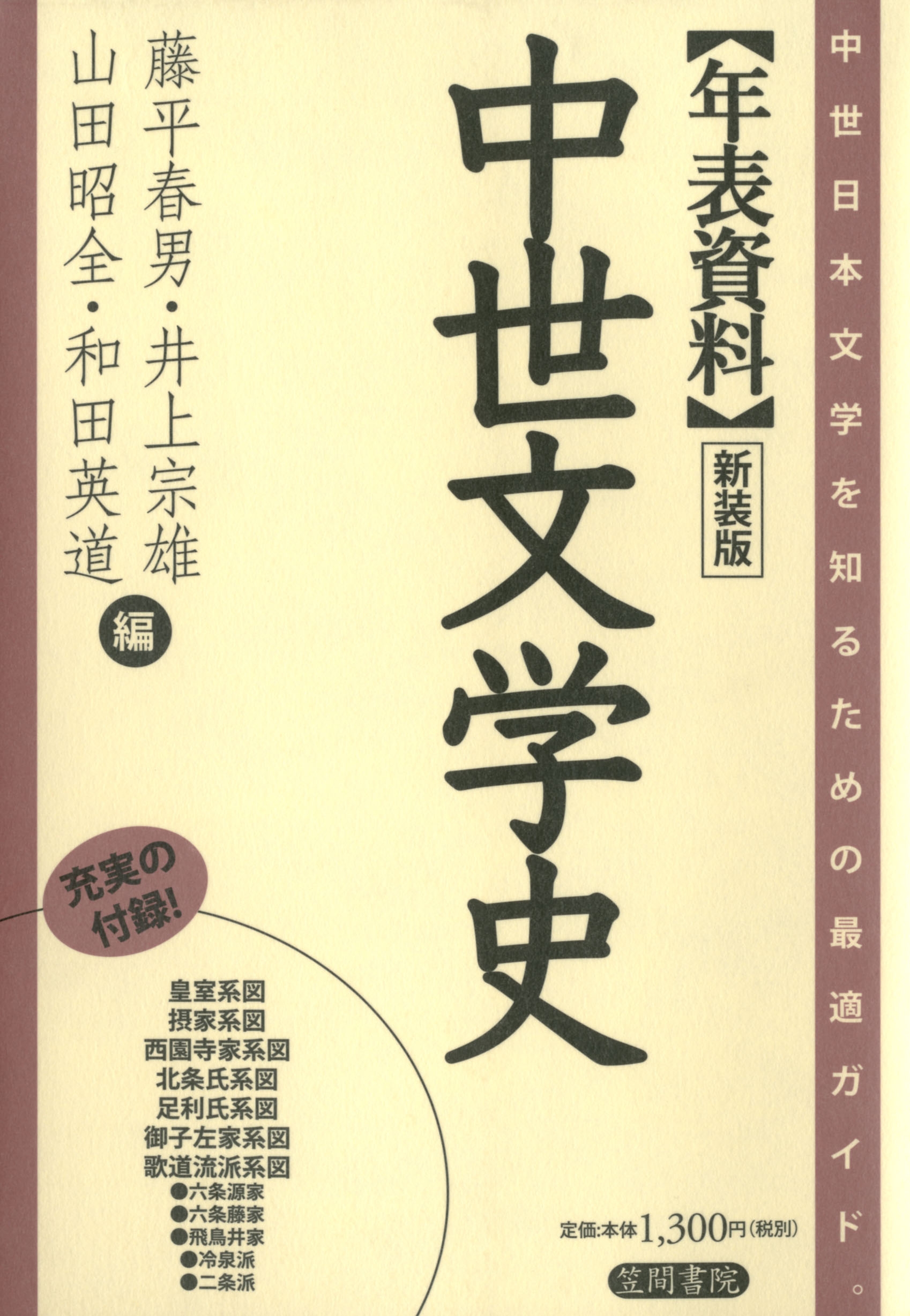 年表資料　中世文学史　新装版